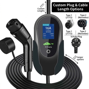 New 3.5 kW 16A Type 1 / Type 2 / GBT to Schuko <b>Portable</b> EV Charger for European Standard IP65 Rated CE TUV UKCA Certified - Product Image 1