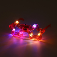 6 Lampu Kacamata LED Warna Dapat Disesuaikan Beragam Bingkai Plastik Aksesoris Pesta Perlengkapan Acara Hadiah Promosi