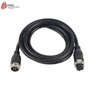 Processing and welding of GX20 double ended male female extension cable, 1-meter aviation plug socket, 6P cable connector