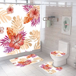 Bán buôn 3D tùy chỉnh in 4 cái thiết kế hoa sang trọng rèm cửa thời trang theo định hướng - Product Image 3