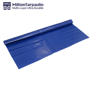 Rouleau de bâche en PVC enduit Million Double Blue Knife, tissu vinyle robuste imperméable et anti-UV pour bâche de camion - Product Image 3