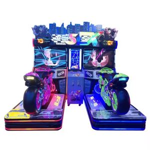 Consola de Juego Arcade de Motociclismo para Dos Jugadores, Simulador Operado con Monedas, Construcción de Metal y Plástico, Compatible con Inglés - Product Image 4