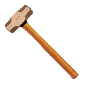 WEDO Non-Sparking Hammer Sledge, Wooden Handle, Aluminium Bronze and Beryllium Copper