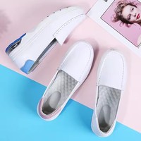 Chaussures médicales de salle d'opération d'hôpital blanches en cuir de bonne qualité chaussures confortables d'infirmière de médecin chaussures légères et antidérapantes
