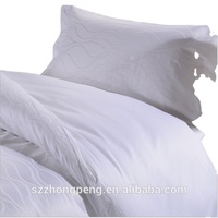 Ensemble de literie d'hôtel personnalisé 4 pièces, housse de couette, drap, taie d'oreiller, pour maison d'hôtes, hôtel, location de vacances