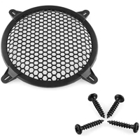 Grille de protection en métal perforé noir pour haut-parleur de voiture, en acier, pour woofer, réparation, trou de 8 pouces, en carton