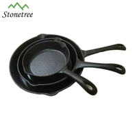 Ensembles d'ustensiles de cuisine pré-assaisonnés, poêle en fonte, ensemble de poêles à frire pour cuisinières à induction