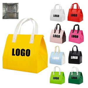 Sac isotherme personnalisé avec logo couleur, en matériau PP non tissé, sac de transport avec poignée, thermique et imperméable, réutilisable - Product Image 1
