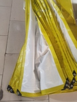 Bâche en PE bicolore durable, jaune à l'extérieur, blanc à l'intérieur, anti-âldonnement, pour abri de stockage, entrepôt, ferme, chantier