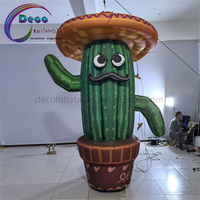 Costume gonflable géant de cactus gonflable pour les promotions d'événements de fêtes comprend un ventilateur de danseur d'air