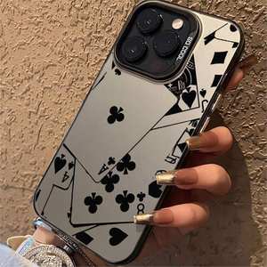Mode <span class=keywords><strong>Poker</strong></span> Cartes Impression Électrolytique Argent Clé TPU PC Téléphone Portable Cas pour Iphone 8 X Xr Xs 11 12 13 14 15 16 17 <span class=keywords><strong>Pro</strong></span> Max - Product Image 6