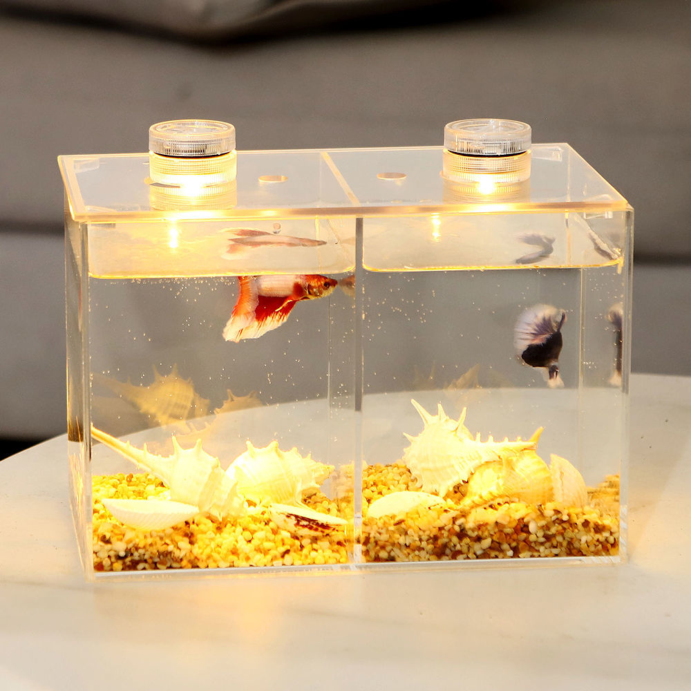 【格安】アクリル製ベタポニックス水槽 アクリル製ミニ長方形水槽、プラスチック製ベタ水槽、家庭用オフィス