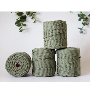 <span class=keywords><strong>Fil</strong></span> de <span class=keywords><strong>macramé</strong></span> en <span class=keywords><strong>coton</strong></span> torsadé coloré recyclé de 5 mm, corde de <span class=keywords><strong>macramé</strong></span> épaisse - Product Image 2