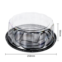 Boîtes d'emballage pour gâteaux ronds en plastique PET jetables de 6, 7, 8, 9, 10, 11, 12 pouces pour anniversaire