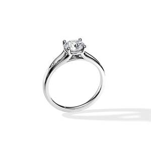 แหวนเพชรโมอิสทรงกลมสุดหรูสำหรับสตรีแหวนชุบโรเดียมชุบทองคำขาวเครื่องประดับสำหรับงานแต่งงาน - Product Image 2