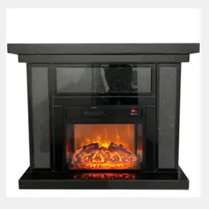 YGJS0065製造卸売個人的な家の装飾フレームミラーとLed薪燃焼装飾電気暖炉ヒーター家庭用