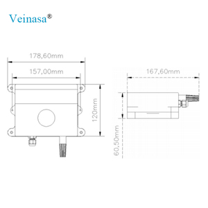 Veinasa-GDPM Detector Inteligente de Partículas de Polvo PM2.5 PM10 para Interiores, Sensor de Calidad del Aire para Sistema de Monitoreo Ambiental de Tuberías - Product Image 2