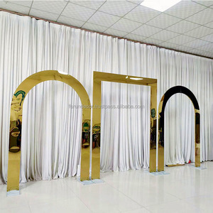 FURUN Juego de decoración de puerta de boda de arco 2D de tres piezas Acero inoxidable Oro Plata para ceremonias de fiesta Bodas Suministros de metal - Product Image 2