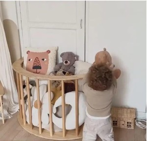 Многоцелевая детская мебель, деревянная игровая площадка, Современная креативная детская мебель для спальни, кровать-качалка из массива дерева - Product Image 5