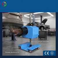 Chariot d'extraction d'échappements portable CE ISO9001 FS-2025, hauteur réglable, efficace pour garage et atelier, universel, facile à déplacer