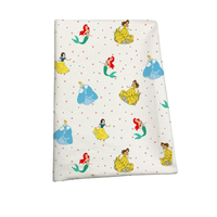 Outlet Pabrik Banyak Putri Kartun Desain Cetak Digital 150gsm Quilting 100% Kain Katun untuk Pakaian Poplin