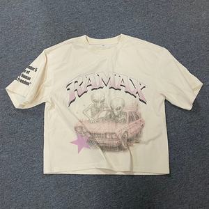 Camiseta Oversize Boxy para Hombre, Estilo Vintage High Street, 100% Algodón de 250g, Impresión Digital, Venta al por Mayor Directa de Fábrica - Product Image 1