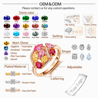 Bague en Moissanite avec Pierre Couleur D VVS1 pour Femme, en Argent Sterling 925, Bijou Élégant pour Fiançailles, Mariage, Cadeau d'Anniversaire