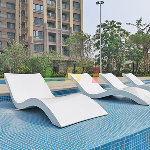 Chaise de plage en fibre de verre Libit LBT 4512, finition gelcoat, durable, pour extérieur, piscine, resort, hôtel - Product Image 2