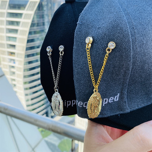 Chine fabricant de haute qualité en métal personnalisé San <span class=keywords><strong>Judas</strong></span> chapeau broche chaîne pendentif doré pour chapeau - Product Image 2
