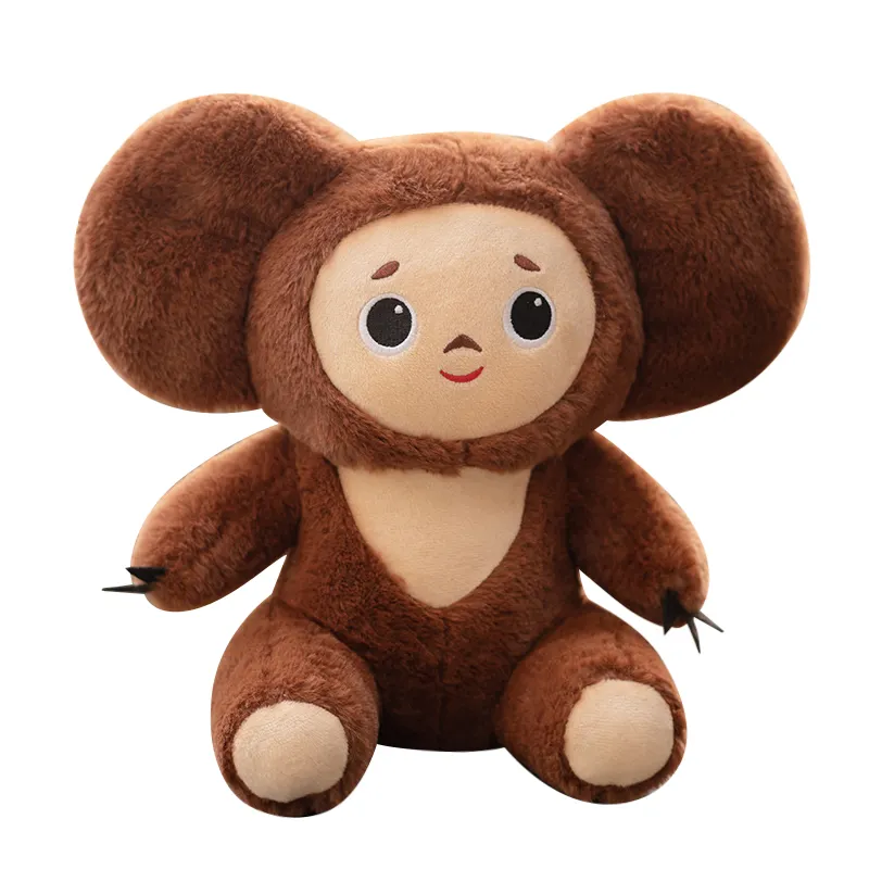 Toptan komik karakter Cheburashka dolması peluş rus Cheburashka maymun peluş oyuncaklar