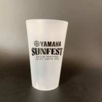 Gobelet à bière empilable en plastique sans BPA tasses de fête réutilisables 450 ML logo personnalisé tasses givrées