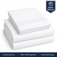 Vente directe d'usine ensemble de literie respirant 100% coton ensembles de draps ajustés housse de couette avec taie d'oreiller