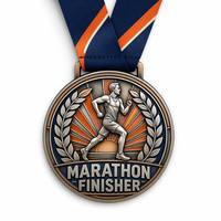 Médaille de sport personnalisée en métal (or, argent, bronze) avec logo 3D OEM, émail sur mesure, pour marathon, avec ruban – Vente en gros