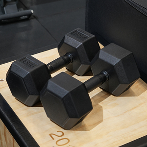 Tập thể dục bền miễn phí trọng lượng lục giác quả tạ phòng tập thể dục Workout dumbell cao su HEX quả tạ - Product Image 2