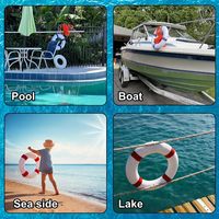 Bouée de natation gonflable en PVC, flotteur de piscine, bouée de sauvetage pour jeux aquatiques à la plage, logo personnalisé