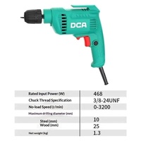 Perceuse électrique DongCheng DCA 12-10K, 468W, haute puissance, réversible, légère, portable, 220V AC