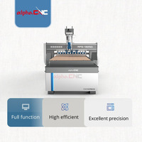 Machine de découpe et de nesting CNC Alpha China 3 axes 1300 pour bois et MDF, avec moteur CNC 9kW et pompe à roulement