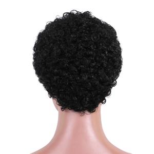 Free Shipping MScove Short <strong>Afro</strong> <strong>Wig</strong> Indian Kinky Curly Virgin Hair 100% Human Hair Machine Made <strong>Wig</strong> for Black Women From Factory - Product Image 4