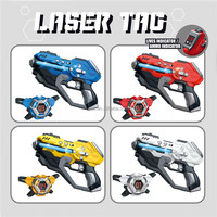 DWI Dowellin mainan pistol Laser jarak jauh, pistol permainan menembak Laser mainan pistol permainan dan rompi untuk anak-anak & dewasa