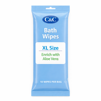 Lingettes de bain jetables extra larges en tissu humide, nettoyantes, sans rinçage, sans eau, pour douche