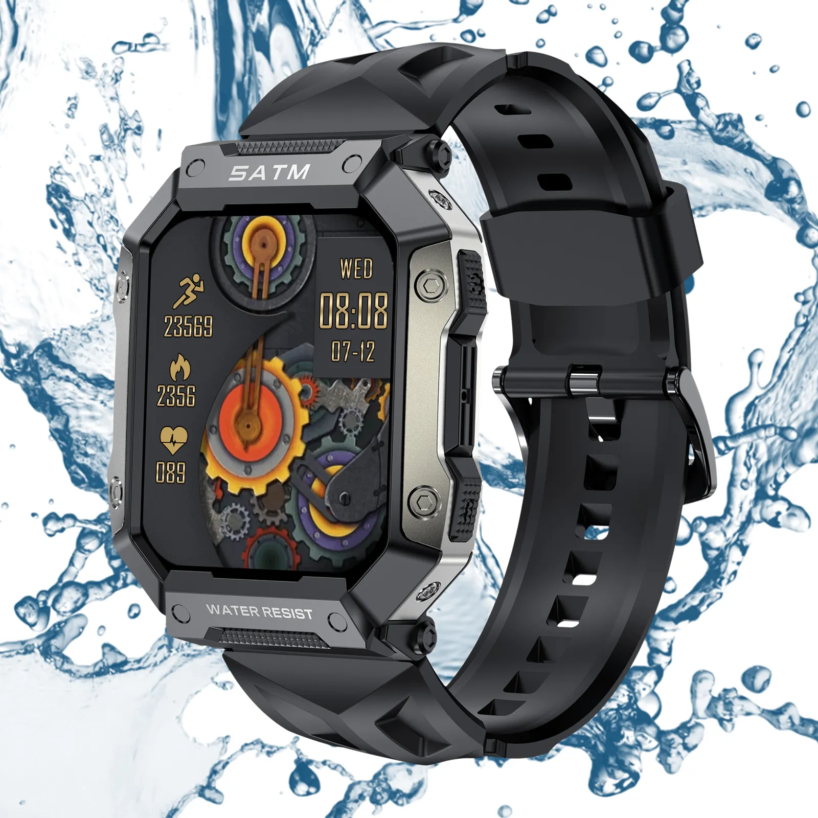 2023 Original Factory fashion IP68 waterproof PG333 Blood Oxygen Pressure Sleep tracking smart watch sports watch for men