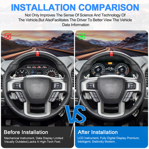 มาตรวัดดิจิตอล NaviHua สำหรับรถยนต์ ระบบ Linux วัดความเร็ว สำหรับ Ford F150 ปี 2015-2020 รองรับ Carplay หน้าจอ LCD แสดงผลบนแผงหน้าปัด - Product Image 6