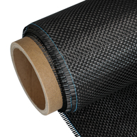 Tissu en fibre de carbone 6K 300g, tissage uni, tissage sergé, résistant au feu