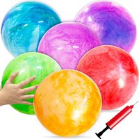Ballon de piscine et de plage gonflable en PVC de 0,18 mm d'épaisseur, motif marbre, avec logo personnalisé, taille 9 pouces, lumineux, pour la natation - Vente en gros à chaud