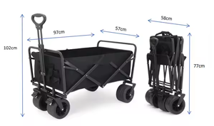 Carro plegable al por mayor para acampar al aire libre y carrito de playa con asientos OEM Estructura de contenedor enrollable personalizable - Product Image 2