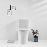 WC monobloc à siphon vortex économiseur d'eau, sortie en S 300 mm, installation encastrée 690x405x750 mm