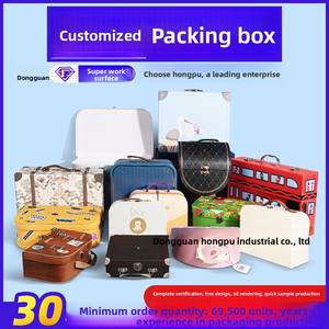 Caja de regalo de papel personalizada, maleta de juguete para niños, caja de recuerdo personalizada, caja portátil personalizada, fábrica de origen. - Product Image 1