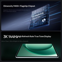 Tablette OnePlus 2 MTK Dimensity 9400+ Octa Core 3.7GHz Écran capacitif 12.1'' Nouveau 12 Go pour le jeu, les études, le travail et les marathons de séries