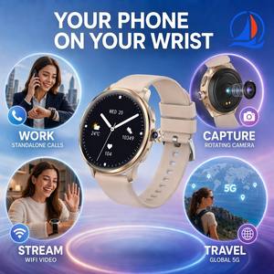 <span class=keywords><strong>Montre</strong></span> <span class=keywords><strong>connectée</strong></span> 5G autonome personnalisée OEM pour femmes avec caméra rotative et stockage 3+32 Go, <span class=keywords><strong>montre</strong></span> Android indépendante pour la vente en gros - Product Image 5
