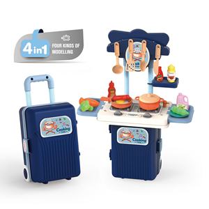 <span class=keywords><strong>Petit</strong></span> <span class=keywords><strong>Chef</strong></span> 4 en 1 Valise Rô<span class=keywords><strong>le</strong></span> Jouer Merveille Outil De Cuisson Grande Cuisine Set Jouet pour Enfants - Product Image 1